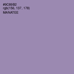 #9C89B2 - Manatee Color Image
