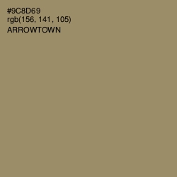 #9C8D69 - Arrowtown Color Image
