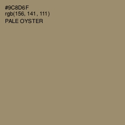 #9C8D6F - Pale Oyster Color Image