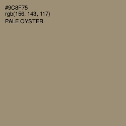 #9C8F75 - Pale Oyster Color Image