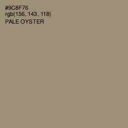 #9C8F76 - Pale Oyster Color Image