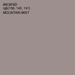 #9C8F8D - Mountain Mist Color Image