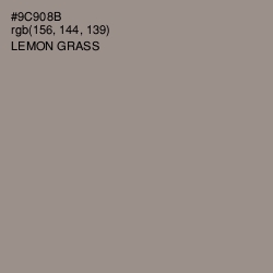 #9C908B - Lemon Grass Color Image