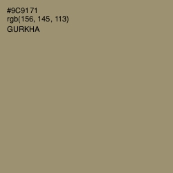 #9C9171 - Gurkha Color Image