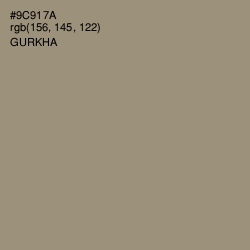 #9C917A - Gurkha Color Image