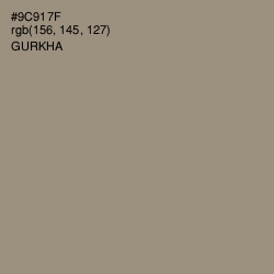 #9C917F - Gurkha Color Image