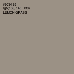 #9C9185 - Lemon Grass Color Image