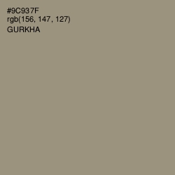 #9C937F - Gurkha Color Image