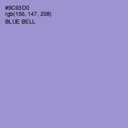 #9C93D0 - Blue Bell Color Image
