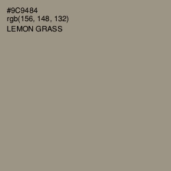 #9C9484 - Lemon Grass Color Image