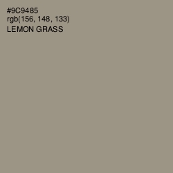 #9C9485 - Lemon Grass Color Image