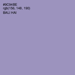 #9C94BE - Bali Hai Color Image