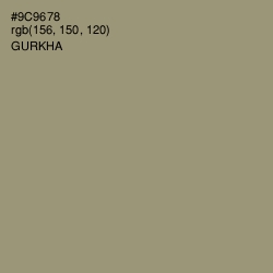 #9C9678 - Gurkha Color Image