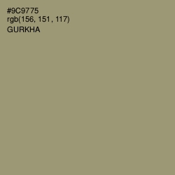 #9C9775 - Gurkha Color Image