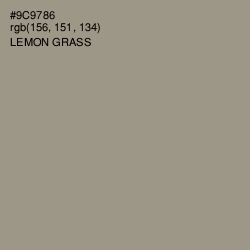 #9C9786 - Lemon Grass Color Image