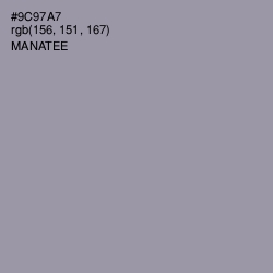 #9C97A7 - Manatee Color Image