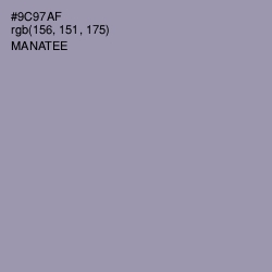 #9C97AF - Manatee Color Image