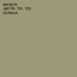 #9C9978 - Gurkha Color Image