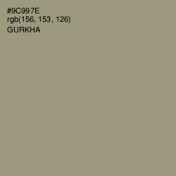 #9C997E - Gurkha Color Image