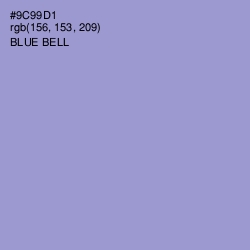 #9C99D1 - Blue Bell Color Image