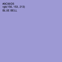 #9C99D5 - Blue Bell Color Image