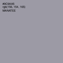 #9C9AA5 - Manatee Color Image