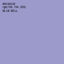 #9C9ACB - Blue Bell Color Image