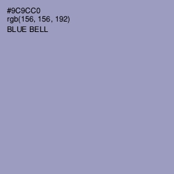 #9C9CC0 - Blue Bell Color Image