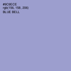 #9C9ECE - Blue Bell Color Image