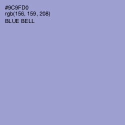 #9C9FD0 - Blue Bell Color Image