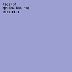 #9C9FD1 - Blue Bell Color Image