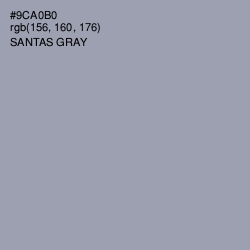 #9CA0B0 - Santas Gray Color Image