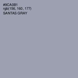 #9CA0B1 - Santas Gray Color Image