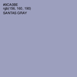 #9CA0BE - Santas Gray Color Image