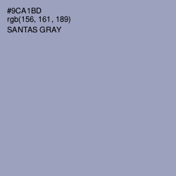 #9CA1BD - Santas Gray Color Image