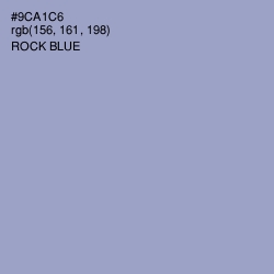 #9CA1C6 - Rock Blue Color Image