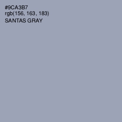 #9CA3B7 - Santas Gray Color Image