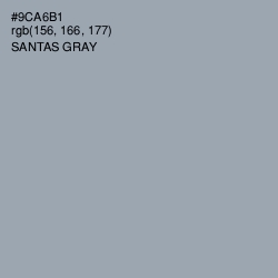 #9CA6B1 - Santas Gray Color Image