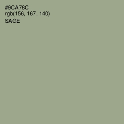 #9CA78C - Sage Color Image