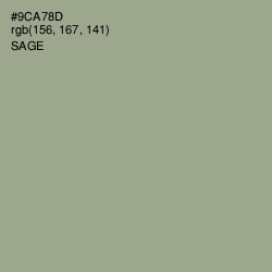 #9CA78D - Sage Color Image