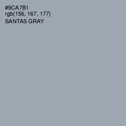 #9CA7B1 - Santas Gray Color Image