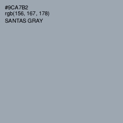 #9CA7B2 - Santas Gray Color Image