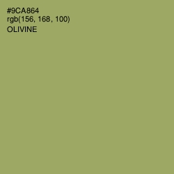 #9CA864 - Olivine Color Image