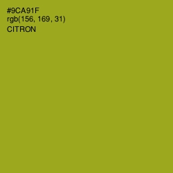 #9CA91F - Citron Color Image