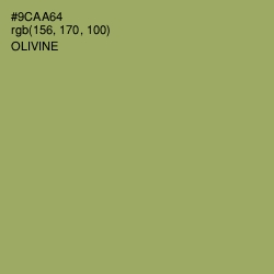 #9CAA64 - Olivine Color Image