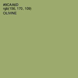 #9CAA6D - Olivine Color Image