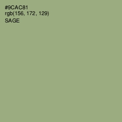#9CAC81 - Sage Color Image