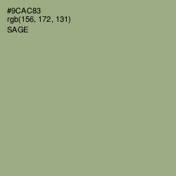 #9CAC83 - Sage Color Image