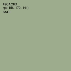 #9CAC8D - Sage Color Image