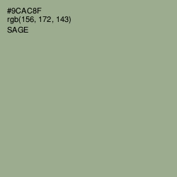 #9CAC8F - Sage Color Image